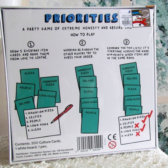 PRIORITIES GAME, PARTY BOARD GAME of ABSURD CHOICES, NEW, SEALED - A FUN GIFT! - Picture 2 of 4